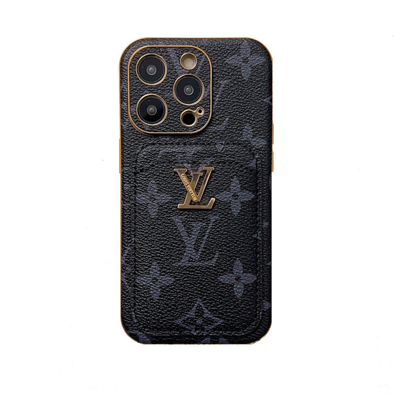 Classic Monogram iPhone Case With Card Holder -Big printing