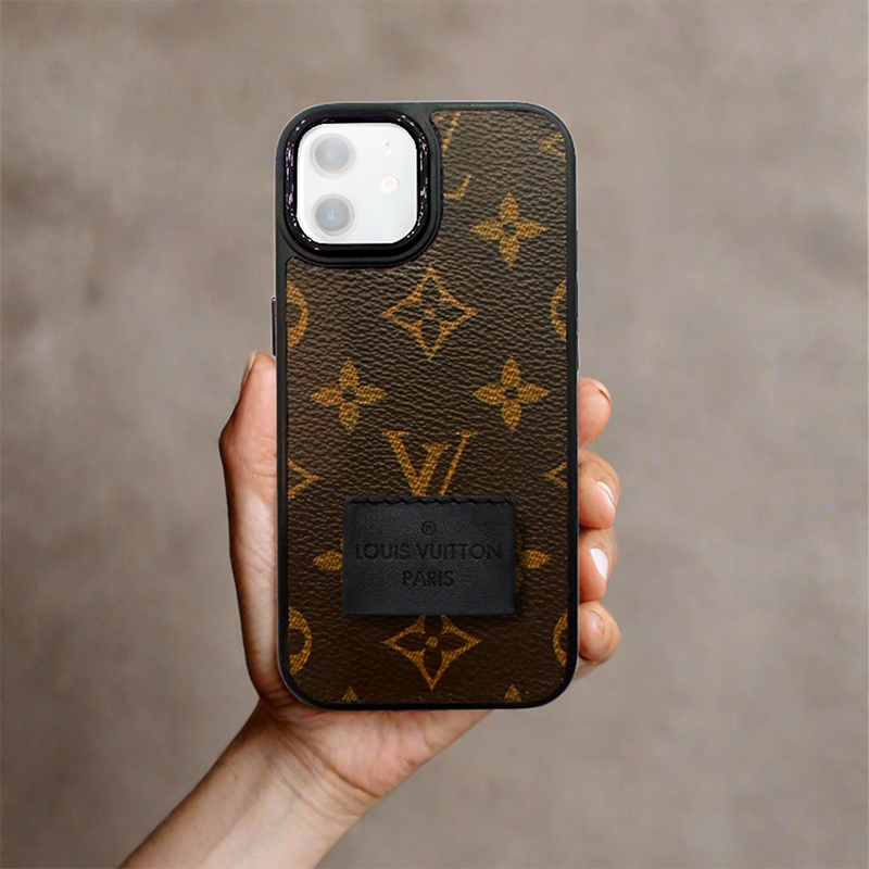 Black Patch Brown Monogram iPhone Case