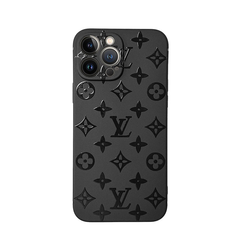 Black Monogram iPhone Case -Small printing