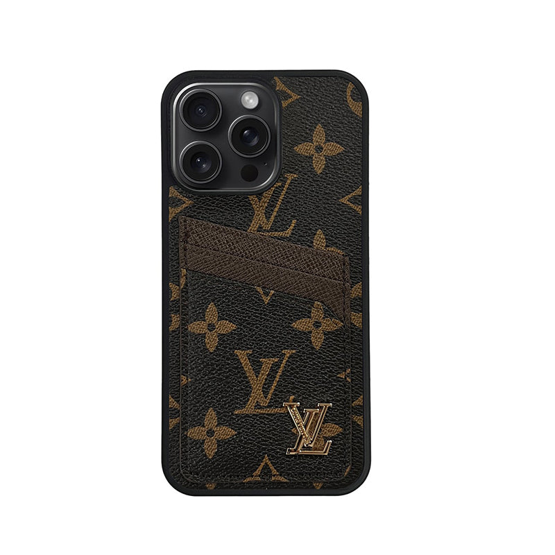 BROWN MONOGRAM CARDHOLDER FULLY COVERED iPhone Case