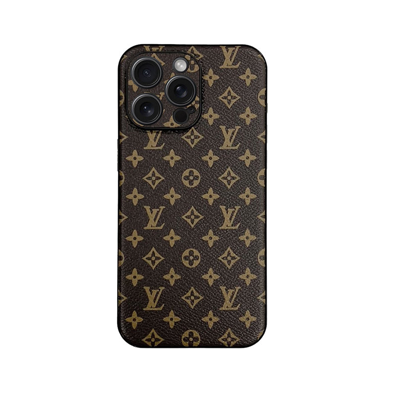 MINI BROWN MONOGRAM CUSTOM SIDE iPhone Case