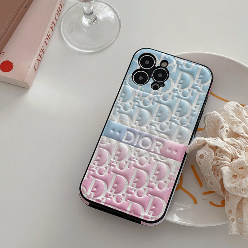 Luxury Blue CD Puffer iPhone Case