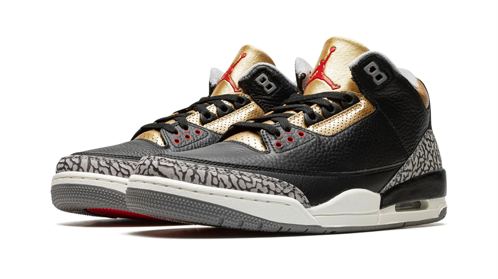 AIR JORDAN 3 WMNS "Black Cement Gold"