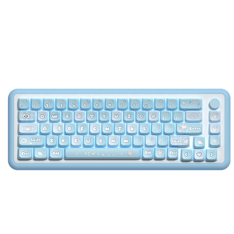 Aqua Kitten MDA Profile Dye Sub PBT Keycap Set