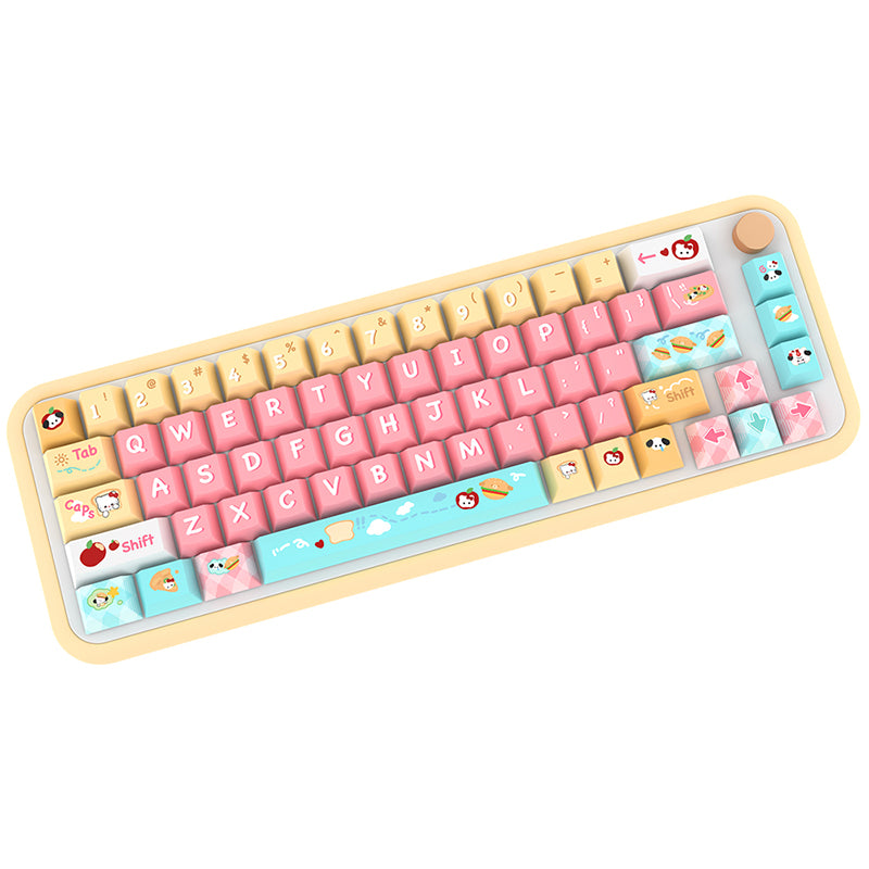 Bread Puppy Cherry Profile Dye Sub PBT Anime Keycaps Set