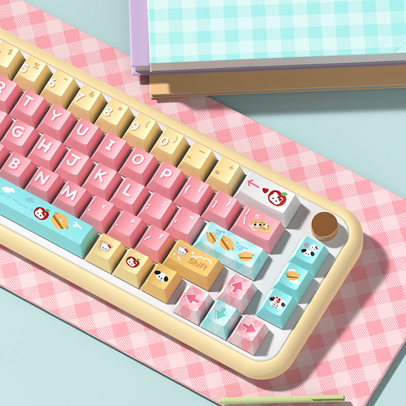 Bread Puppy Cherry Profile Dye Sub PBT Anime Keycaps Set