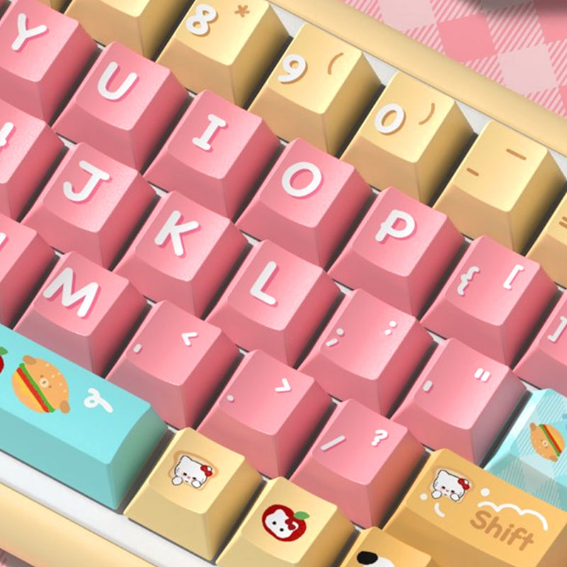 Bread Puppy Cherry Profile Dye Sub PBT Anime Keycaps Set