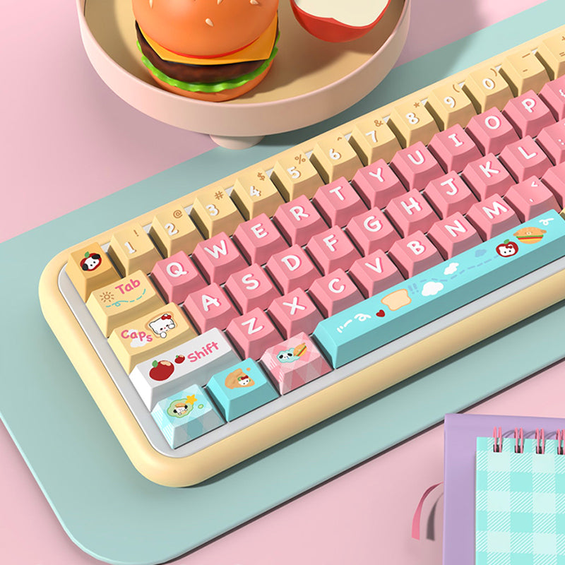 Bread Puppy Cherry Profile Dye Sub PBT Anime Keycaps Set