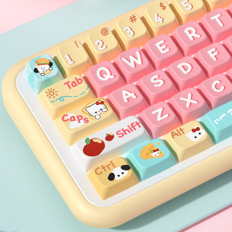 Bread Puppy MDA Profile Dye Sub PBT Anime Keycaps Set