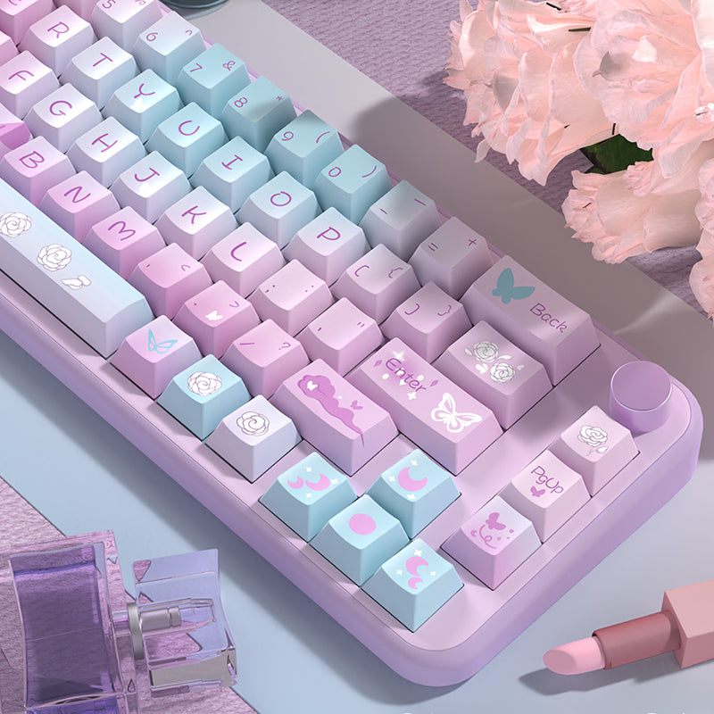 Butterfly Cherry Profile Dye Sub PBT Keycap Set