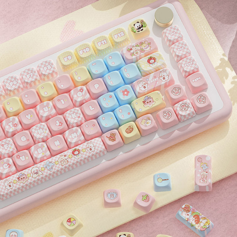 Clip Doll MCA Profile Dye Sub PBT Anime Keycaps Set