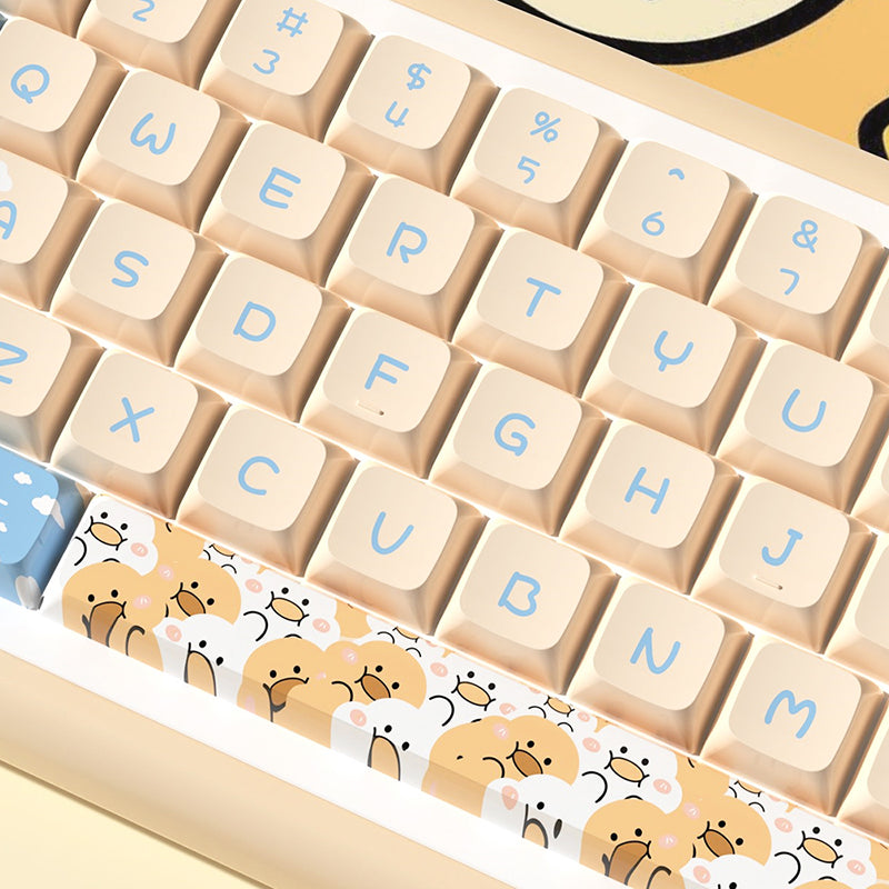 Cute Duck 144 Key XDA Profile Dye Sub PBT Anime Keycaps Set