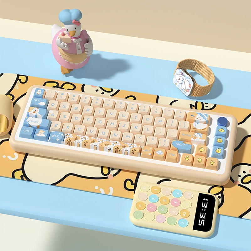 Cute Duck 144 Key XDA Profile Dye Sub PBT Anime Keycaps Set