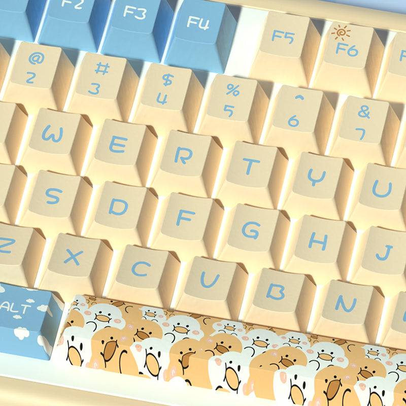 Cute Duck Cherry Profile Dye Sub PBT Anime Keycaps Set