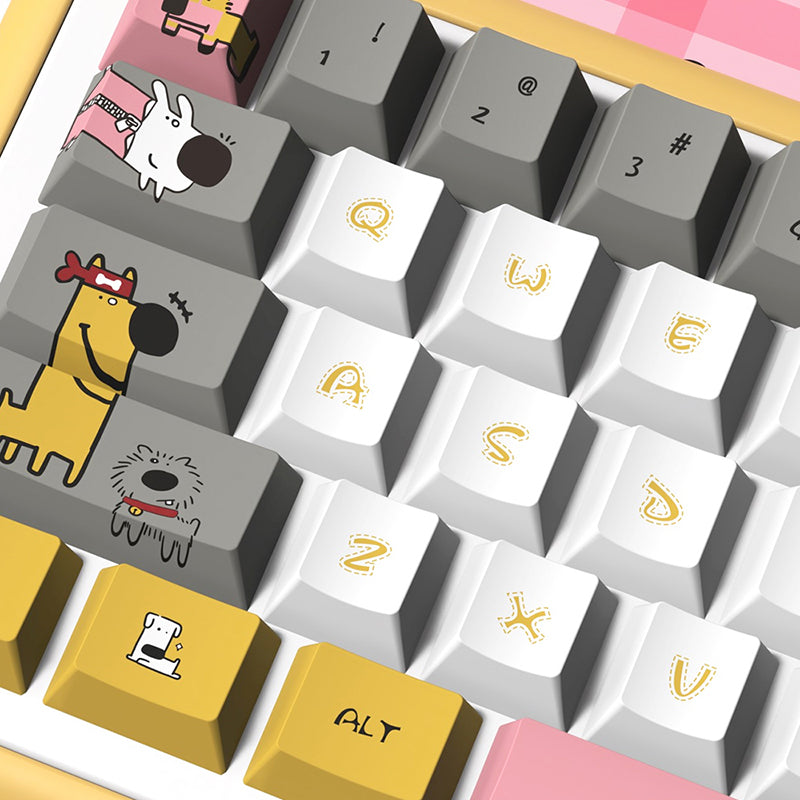 Dog Lovely Cherry Profile Dye Sub PBT Anime Keycaps Set