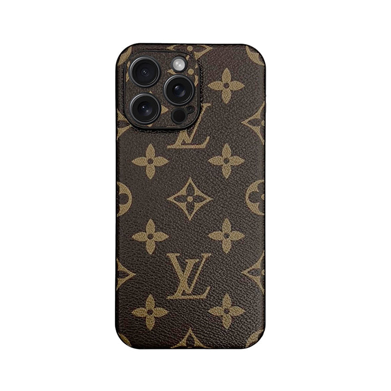 BROWN MONOGRAM CUSTOM SIDE iPhone Case