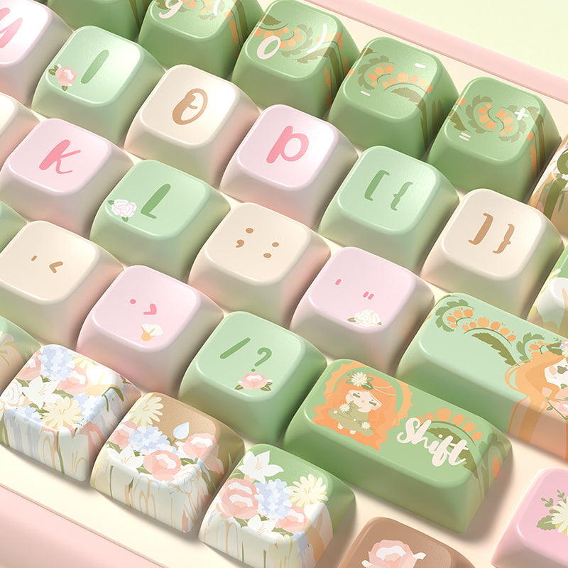 Mussia Garden MDA Profile Dye Sub PBT Keycap Set