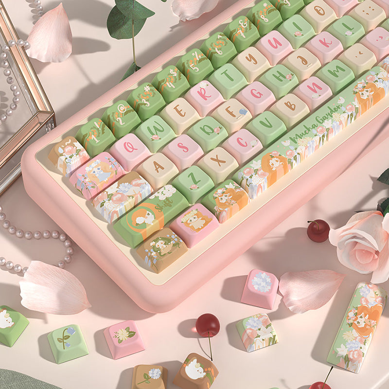 Mussia Garden MDA Profile Dye Sub PBT Keycap Set