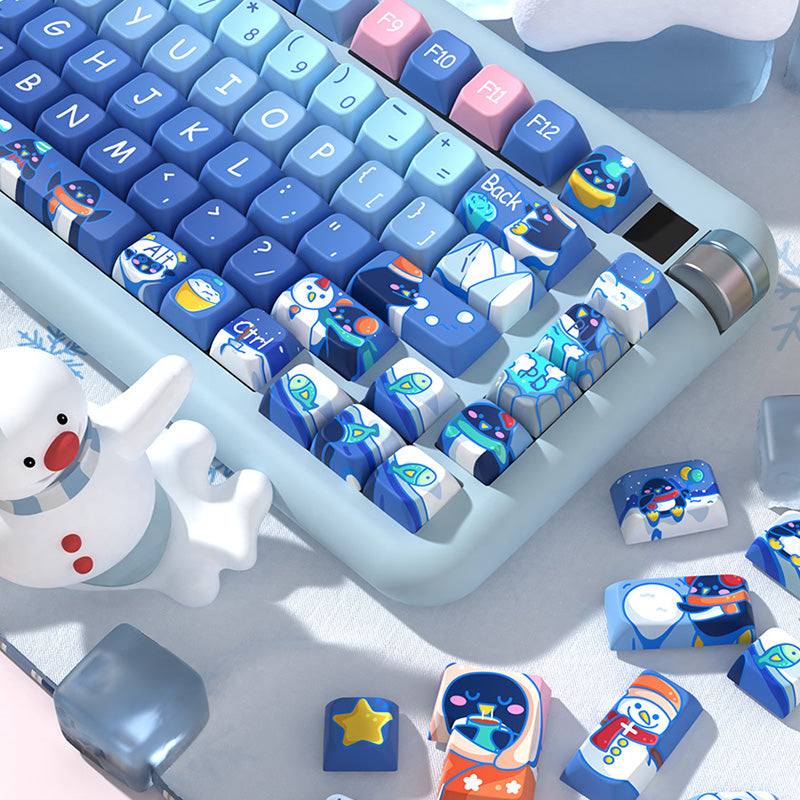 Penguins and Winter MDA Profile Dye Sub PBT Keycap Set