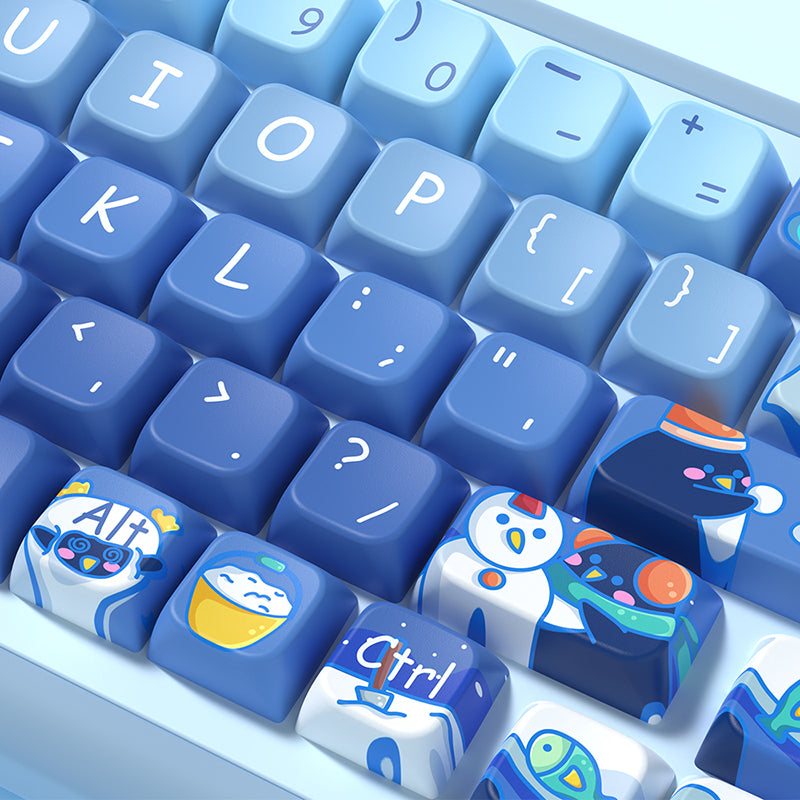 Penguins and Winter MDA Profile Dye Sub PBT Keycap Set