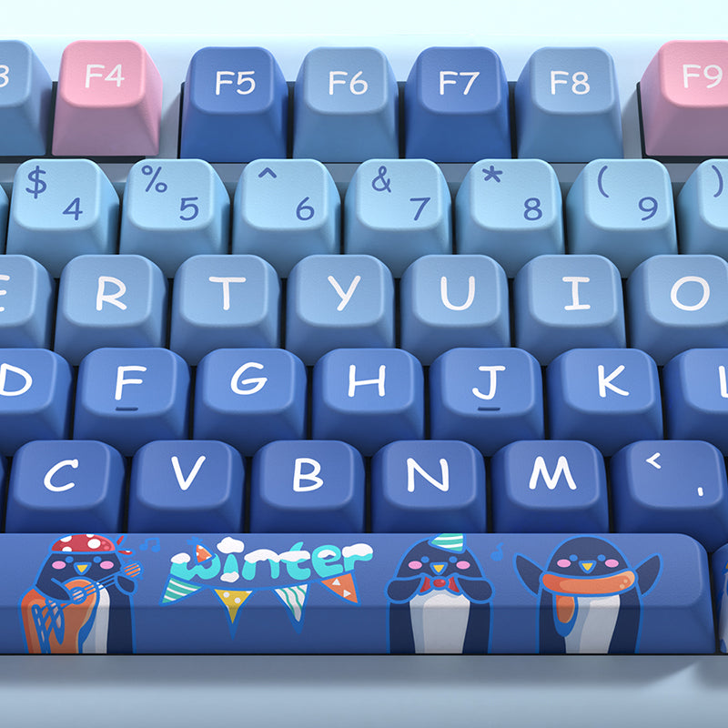 Penguins and Winter MDA Profile Dye Sub PBT Keycap Set