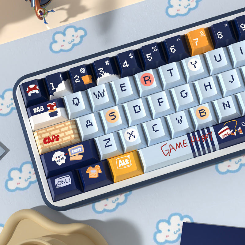 Play Puppies Cherry Profile Dye Sub PBT Anime Keycaps Set