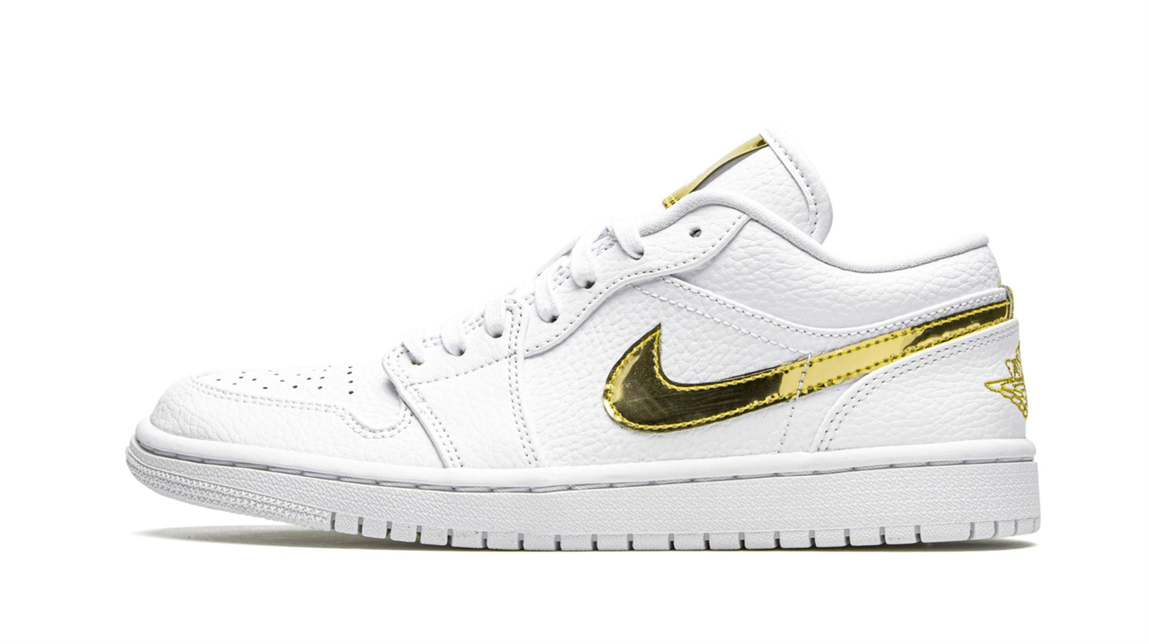 AIR JORDAN 1 LO SE WMNS "White Metallic Gold"