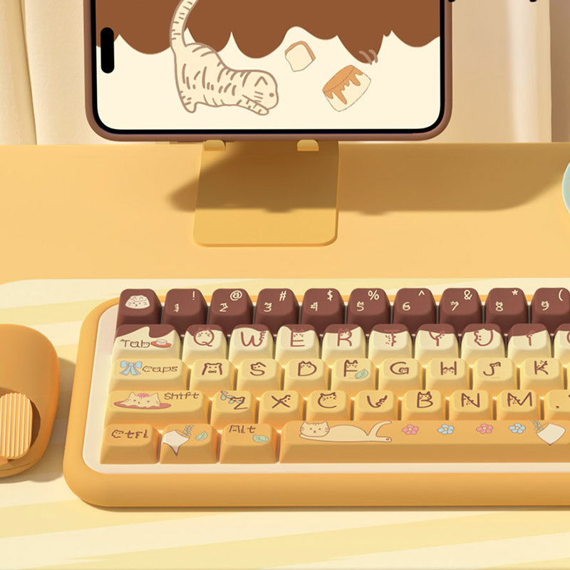 kitty Pudding MDA Profile Dye Sub PBT Anime Keycaps Set